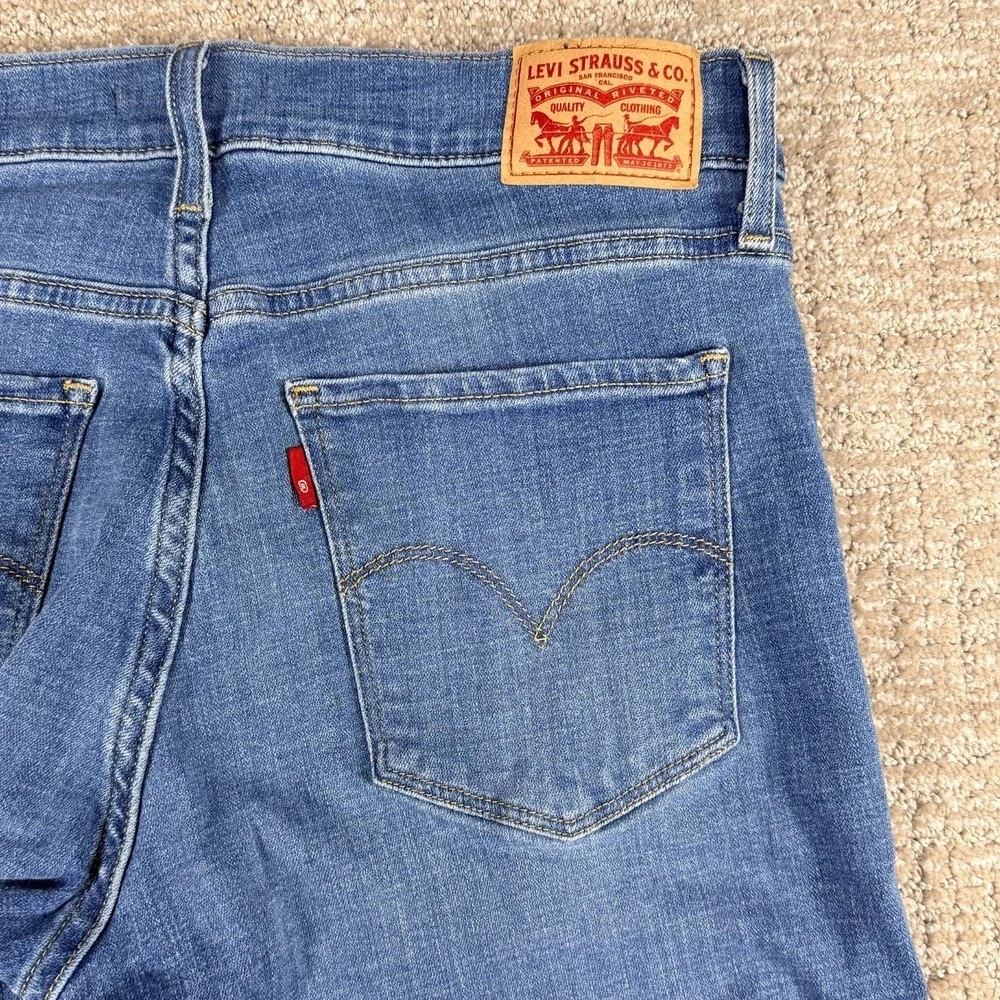 Levi's‎ 314 Shaping Straight Women's Jeans W29 L32 Blue Mid Rise Stretch Denim